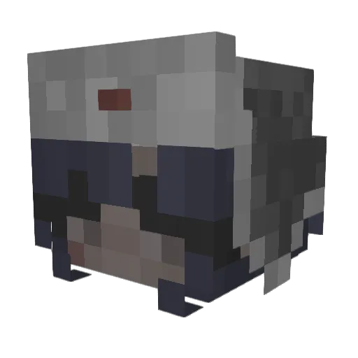 Vanasare Minecraft avatar head, 3D render