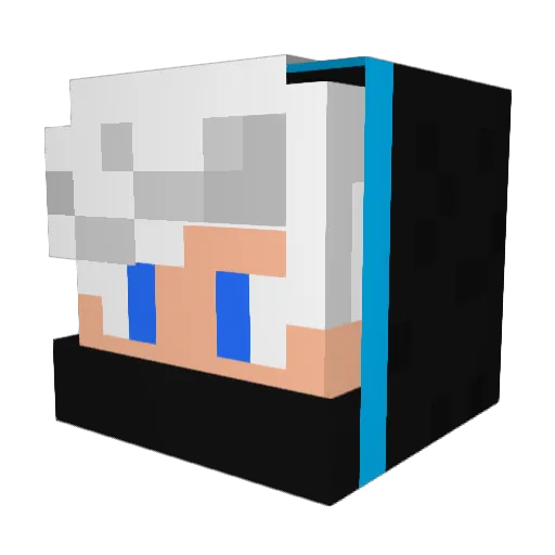 Vanashda Minecraft avatar head, 3D render