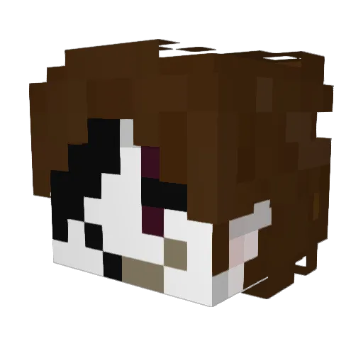 Vanatteber_ Minecraft avatar head, 3D render