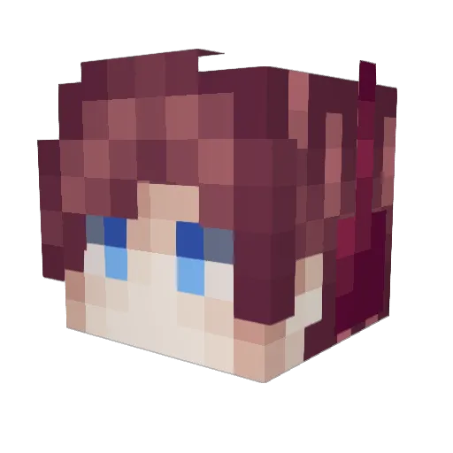 Vanay_YouTub Minecraft avatar head, 3D render