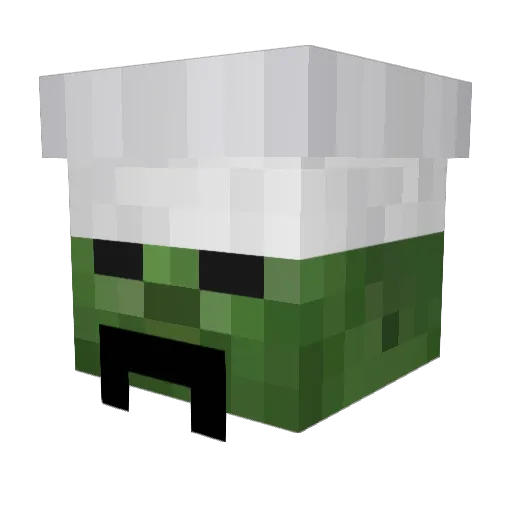 Vanboods Minecraft avatar head, 3D render