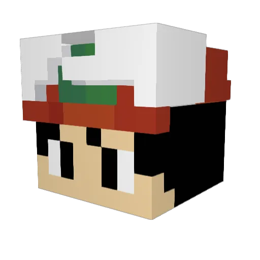 Vanc0uver Minecraft avatar head, 3D render