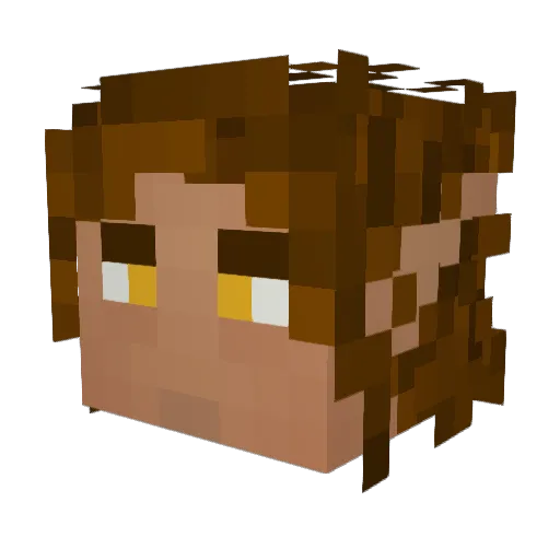 Vancara Minecraft avatar head, 3D render