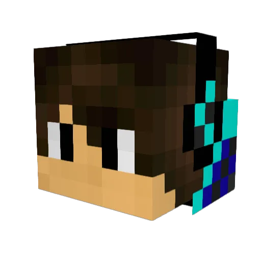 Vance6 Minecraft avatar head, 3D render