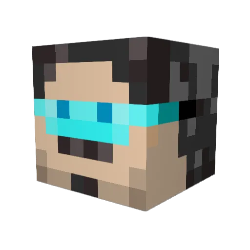VanceCrafter Minecraft avatar head, 3D render