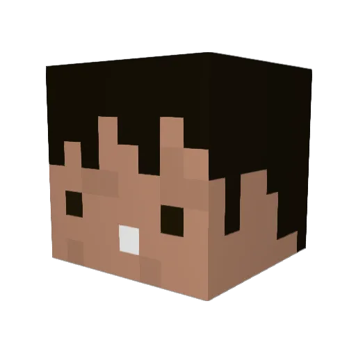 Vances Minecraft avatar head, 3D render