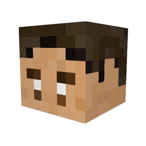 Vandallll Minecraft avatar head, 3D render