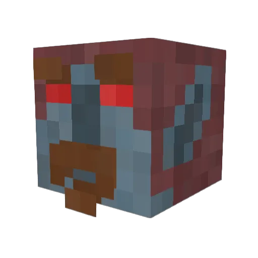 VandemD Minecraft avatar head, 3D render