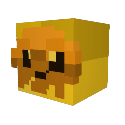 Vandher Minecraft avatar head, 3D render