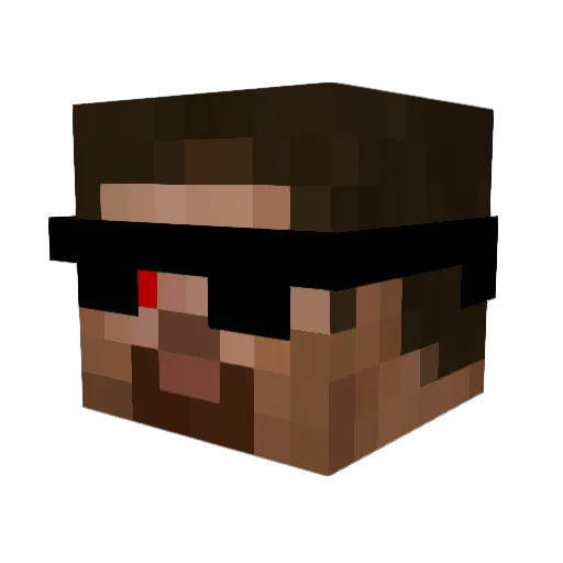 Vandi Minecraft avatar head, 3D render