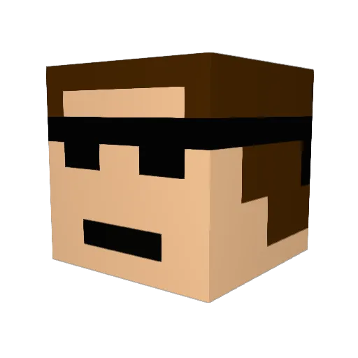 Vandiril Minecraft avatar head, 3D render