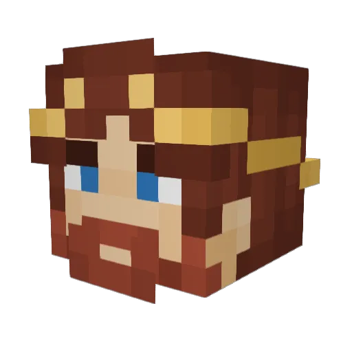 Vandrey22 Minecraft avatar head, 3D render