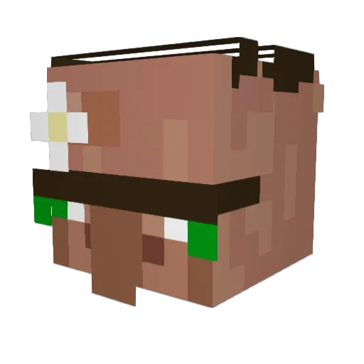 Vandrieg Minecraft avatar head, 3D render