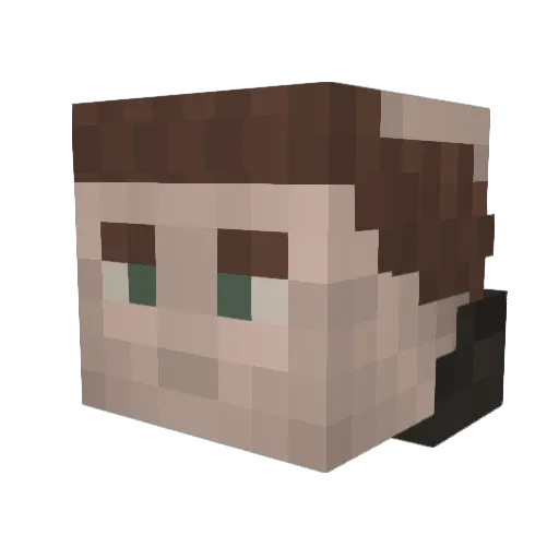 VandyMcnoob Minecraft avatar head, 3D render