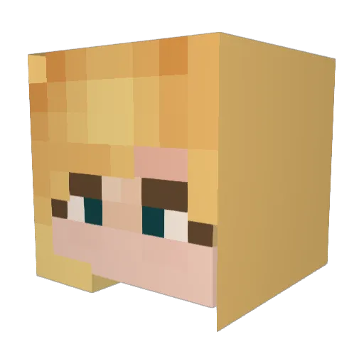 Vandypandy Minecraft avatar head, 3D render