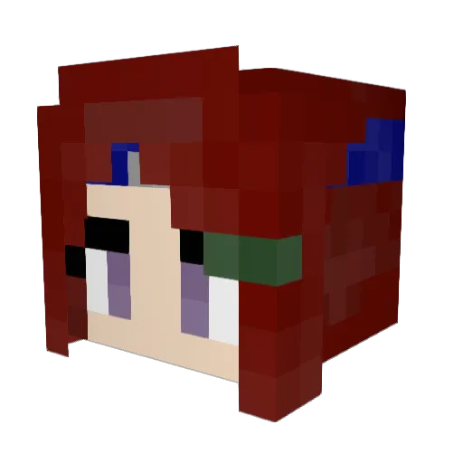VaneMoon Minecraft avatar head, 3D render