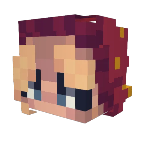 Vanellaxd Minecraft avatar head, 3D render