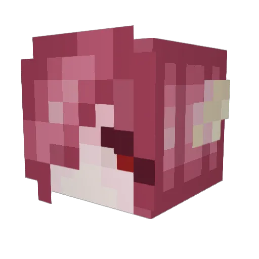 Vanescula Minecraft avatar head, 3D render