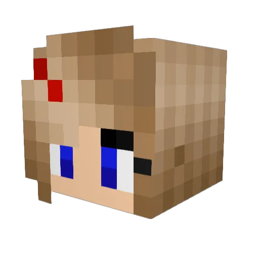 Vanessa274 Minecraft avatar head, 3D render