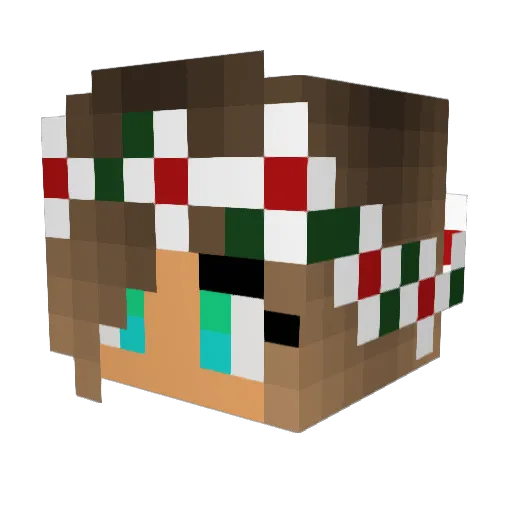 Vanessa288 Minecraft avatar head, 3D render