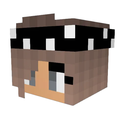 Vanessa72 Minecraft avatar head, 3D render