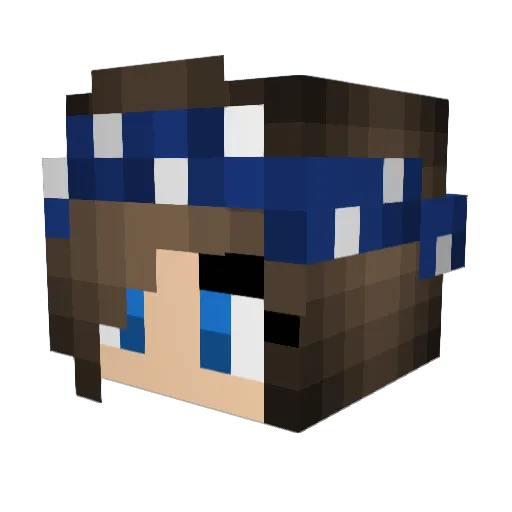 VanessaDaCookie Minecraft avatar head, 3D render