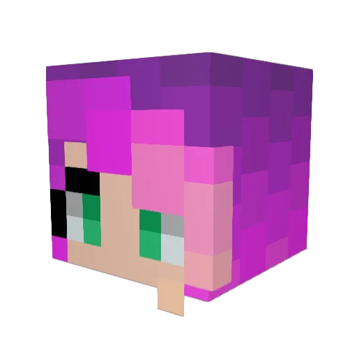 VanessaTM Minecraft avatar head, 3D render