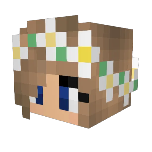 Vanessa_K971 Minecraft avatar head, 3D render