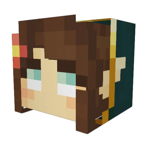 Vangarus Minecraft avatar head, 3D render
