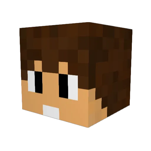 Vanguaard Minecraft avatar head, 3D render
