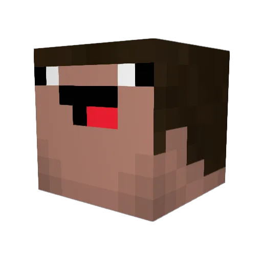 Vanhzz Minecraft avatar head, 3D render