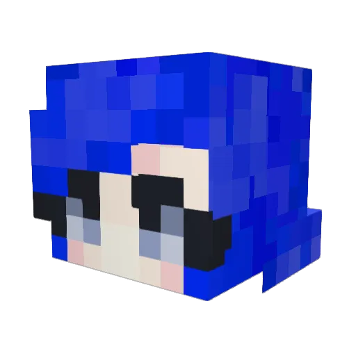 VaniPudding Minecraft avatar head, 3D render