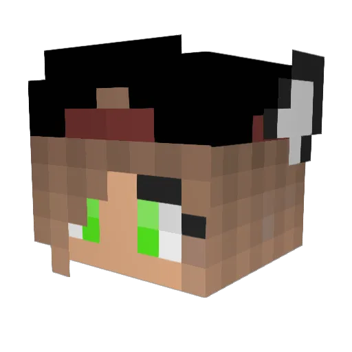 VaniSpielt Minecraft avatar head, 3D render
