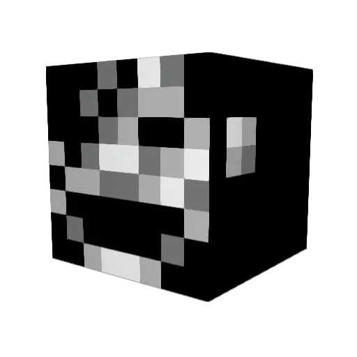 VaniaOmega Minecraft avatar head, 3D render