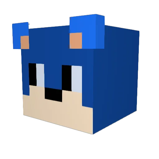 Vaniels Minecraft avatar head, 3D render