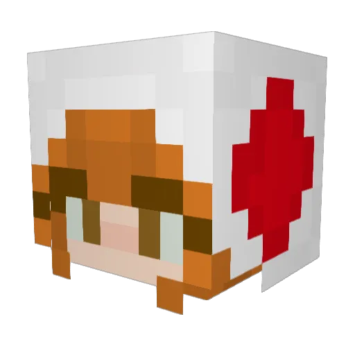 Vaniiaa Minecraft avatar head, 3D render
