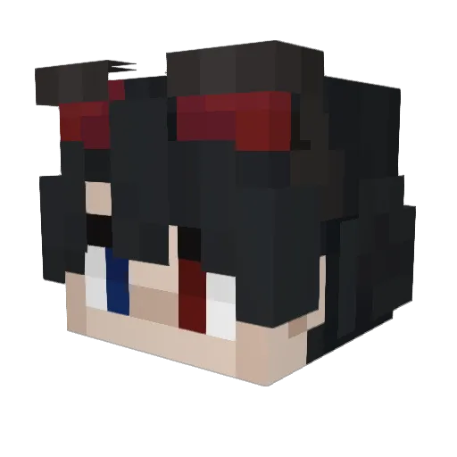 Vaniila247 Minecraft avatar head, 3D render