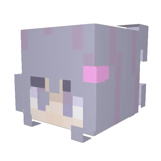 VaniilaCo Minecraft avatar head, 3D render