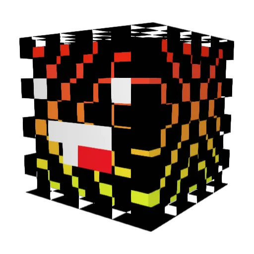 Vaniish Minecraft avatar head, 3D render