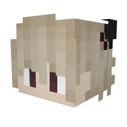 VanilIa_Ice Minecraft avatar head, 3D render