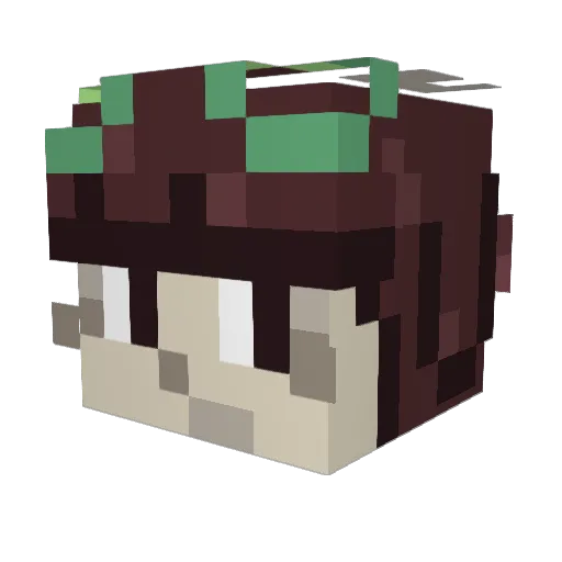 Vanilal Minecraft avatar head, 3D render
