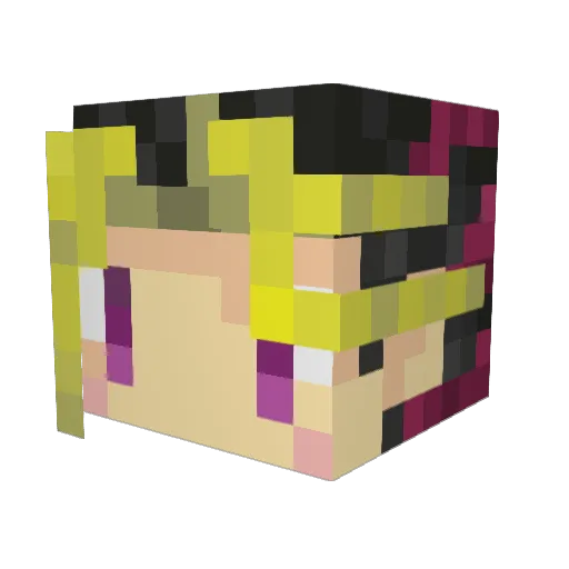 Vanilla99 Minecraft avatar head, 3D render