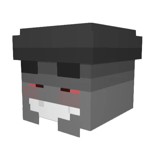 VanillaBlunt Minecraft avatar head, 3D render