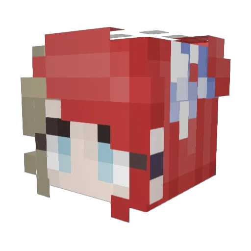 VanillaCreamCoke Minecraft avatar head, 3D render