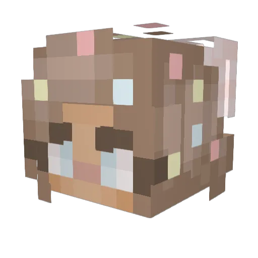 VanillaDeity Minecraft avatar head, 3D render