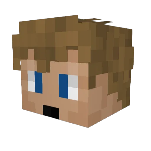 VanillaEarth Minecraft avatar head, 3D render