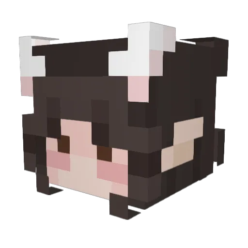VanillaMew Minecraft avatar head, 3D render