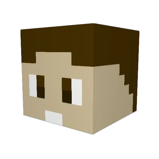 VanillaShiv Minecraft avatar head, 3D render