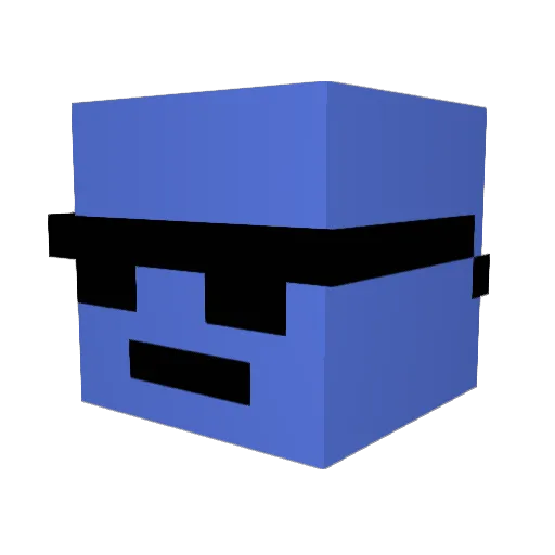 VanillaSliced Minecraft avatar head, 3D render