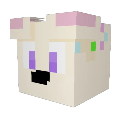 VanillaTheBoi Minecraft avatar head, 3D render